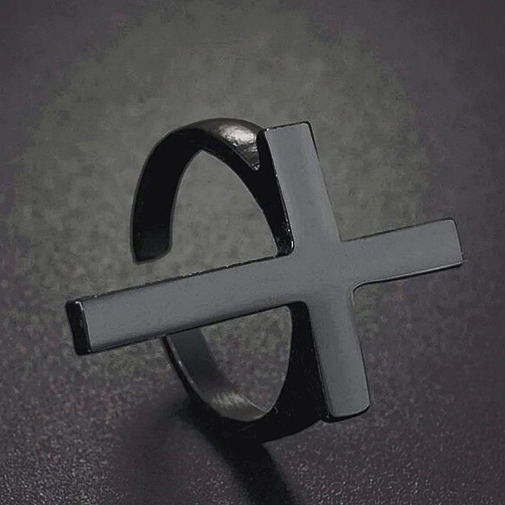 Black cross ring